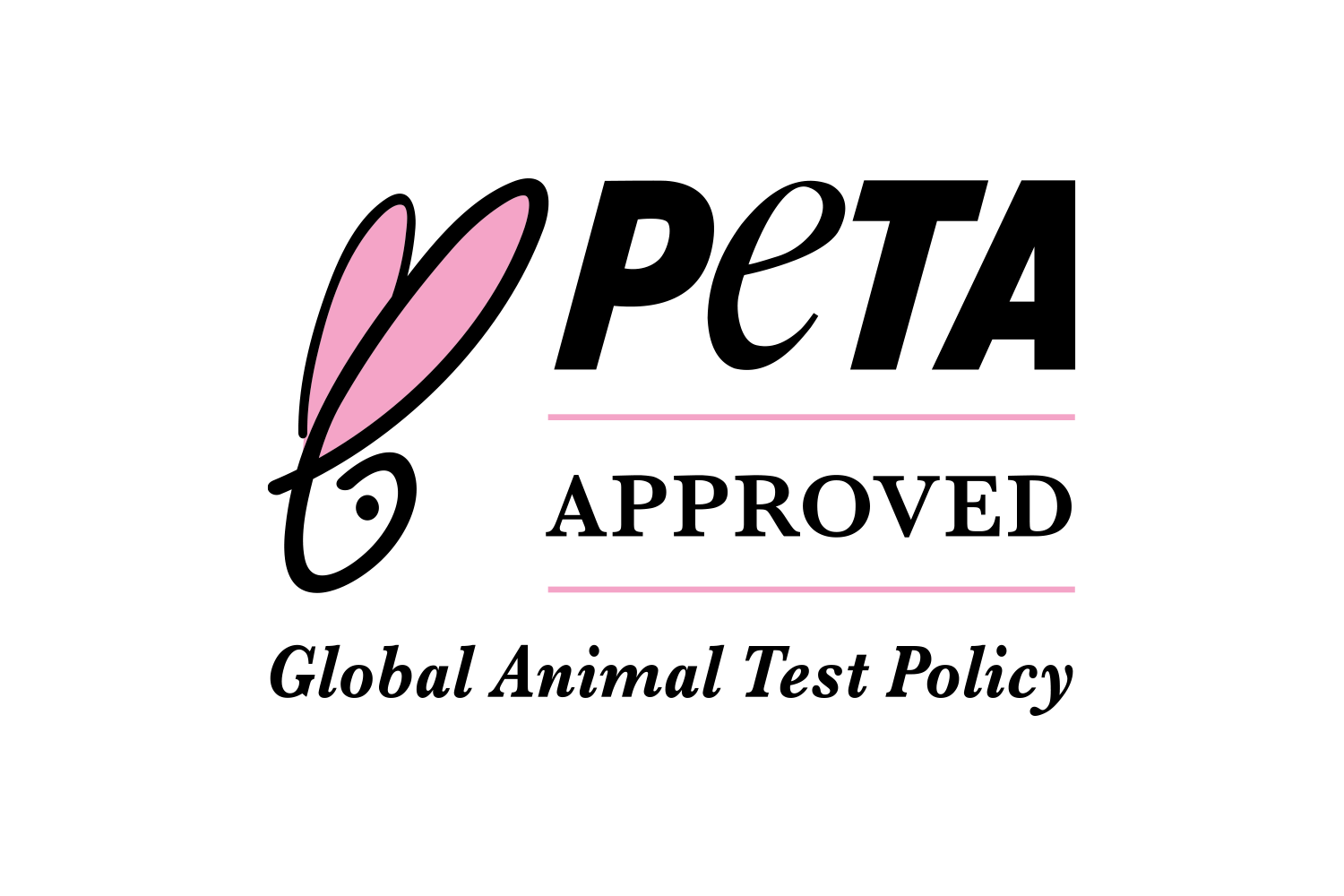 Zertifikat von PETA mit einem stilisierten Logo, das tierfreundliche Produkte kennzeichnet.