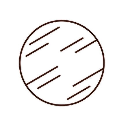 Symbol für trockene Haut in einem minimalistischen, runden Design.